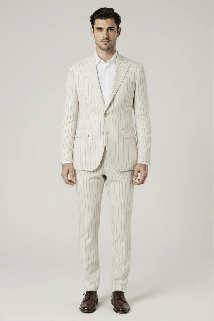 Cream White Suit