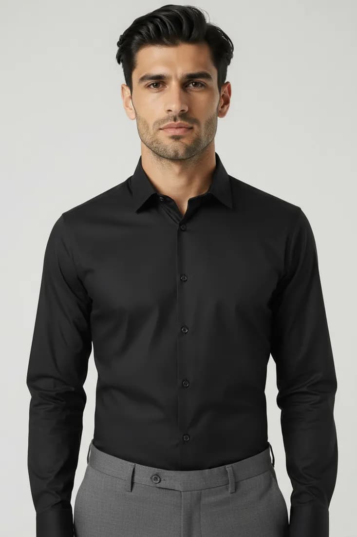 Jet Black Dress Shirt