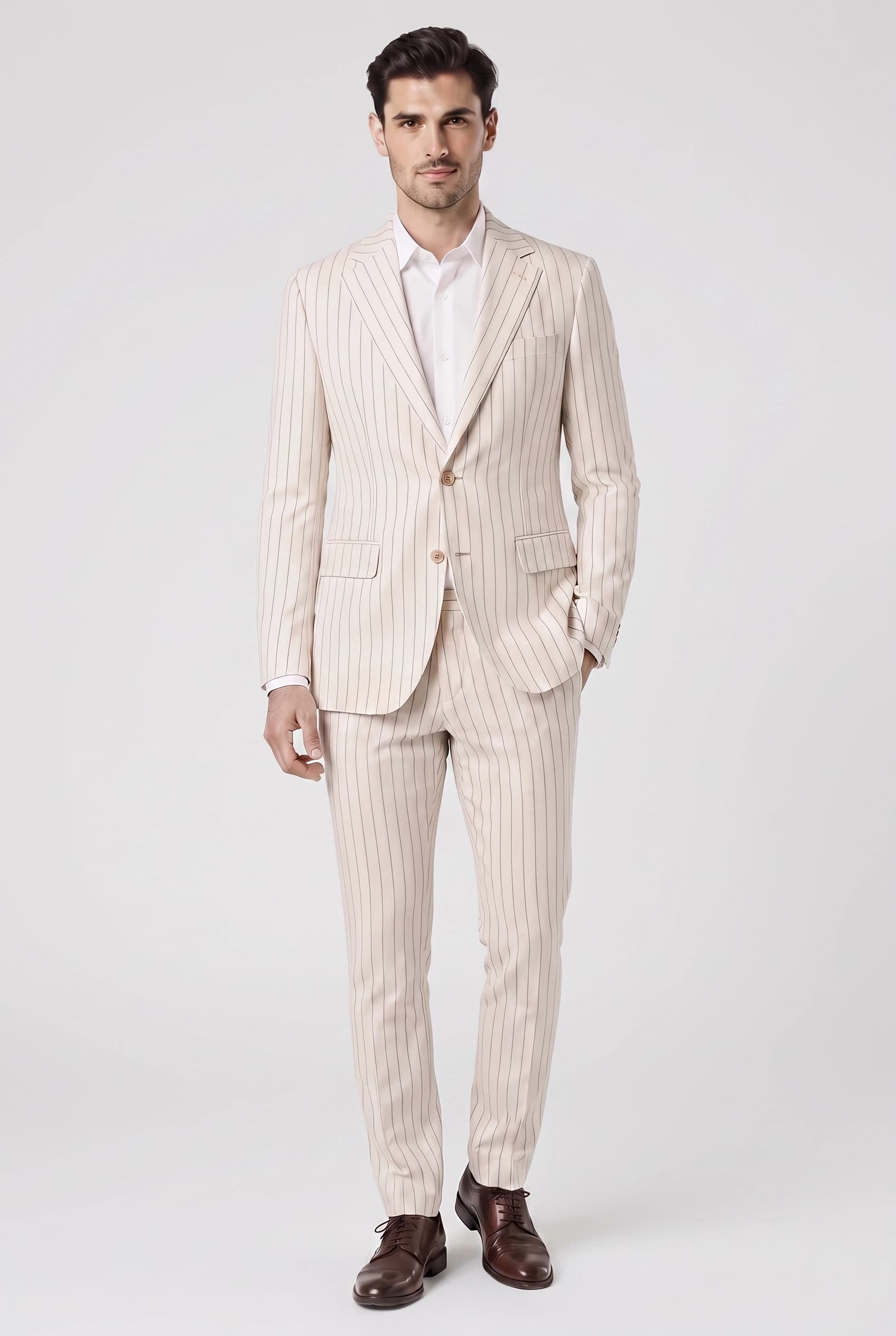 Cream White Suit