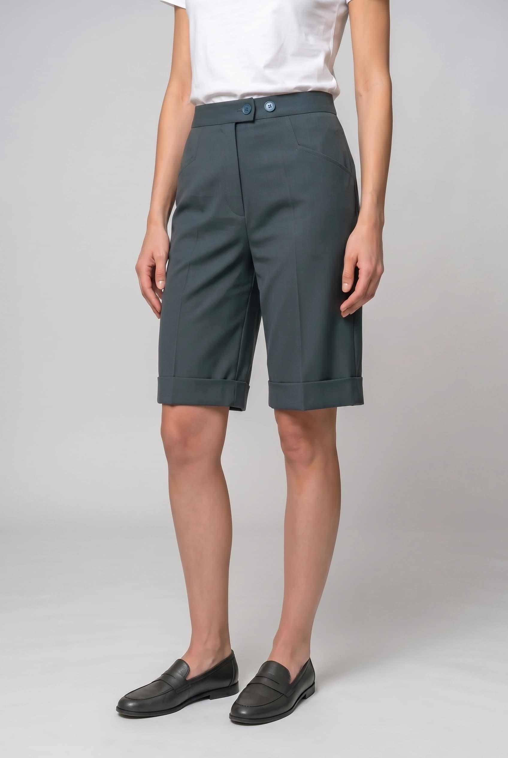 Asymmetric Waist Shorts