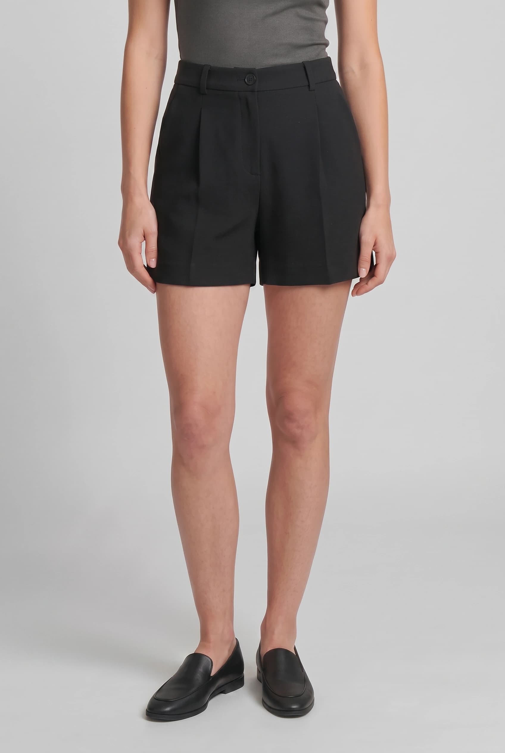 Merino Wool Pleatless Shorts