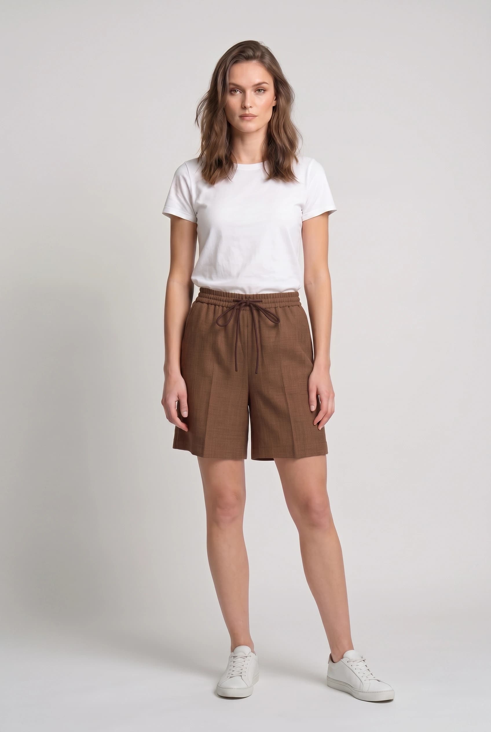 Women's Textured Drawstring Shorts